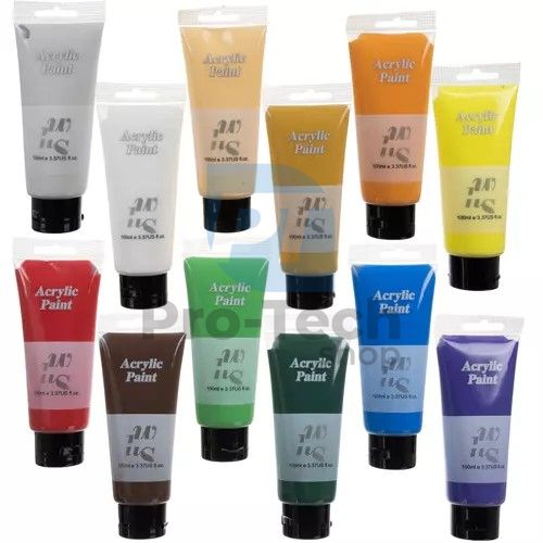 Acrylfarben 12 Stück - 100ml Maaleo 20424 73938