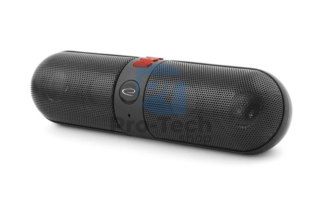 Bluetooth-Lautsprecher mit FM-Radio PIANO, schwarz und rot 73250