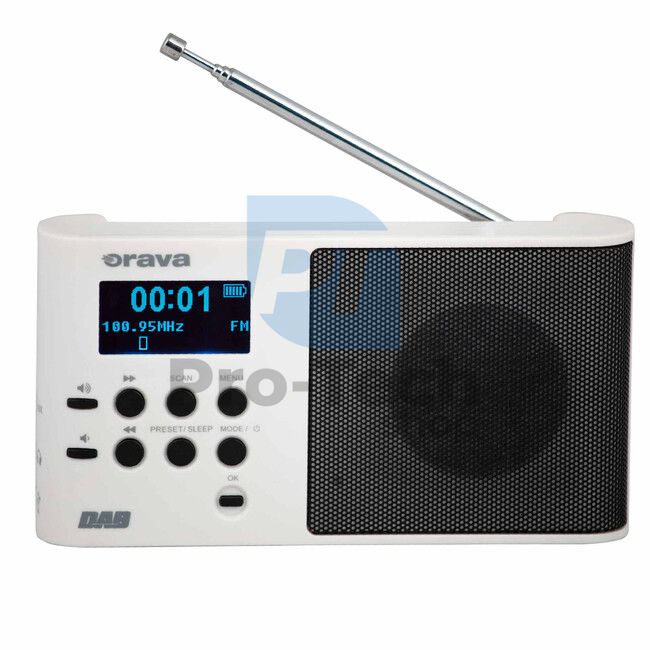 Digitales DAB/FM-Taschenradio Orava, weiß 73502