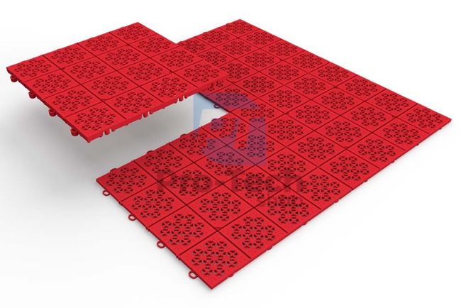 Plastik Terrassenfliese ATENA 30 x 30 cm 11 Stk 1m2, Rot 60171