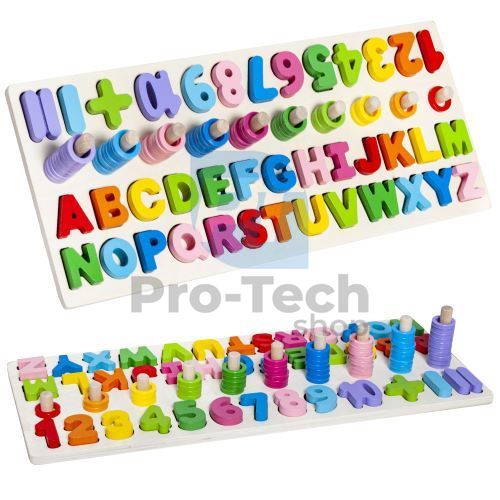 Holzpuzzle: Alphabet und Zahlen 74143