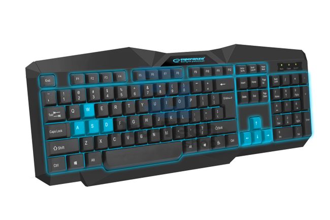 USB-Gaming-Tastatur mit LED-Hintergrundbeleuchtung TIRIONS, blau 72682