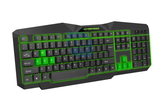 USB-Gaming-Tastatur mit LED-Hintergrundbeleuchtung TIRIONS, grün 72683