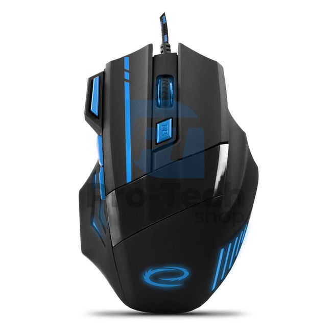 USB-Gaming-Maus mit LED-Hintergrundbeleuchtung 7D WOLF, blau 72689