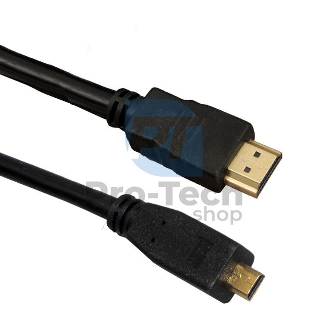 Kabel MicroHDMI - HDMI 1,5m, vergoldete Stecker 72353