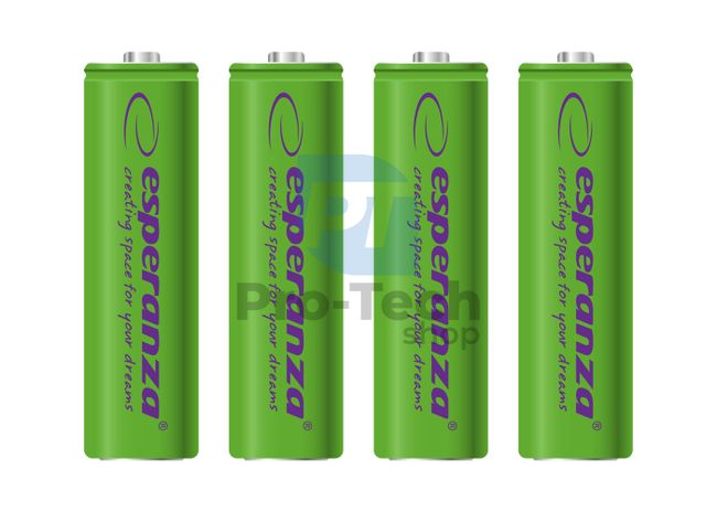 Wiederaufladbare Batterie NI-MH AA 2000mAh 4 Stück, grün 73331