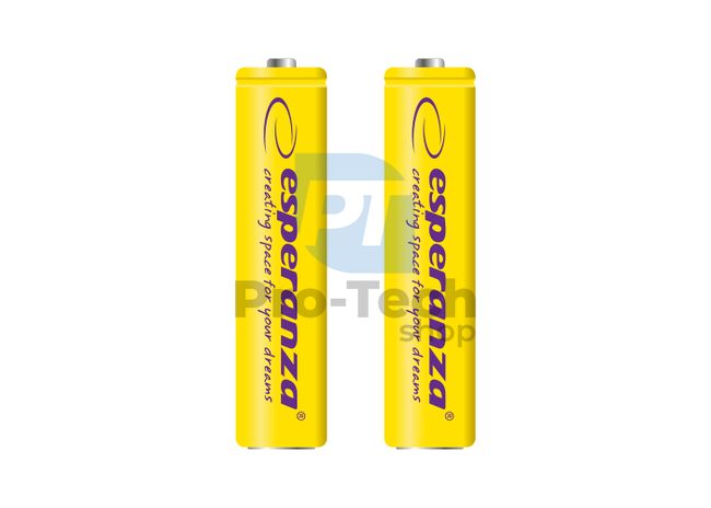 Wiederaufladbare Batterie NI-MH AAA 1000mAh 2 Stück, gelb 73319