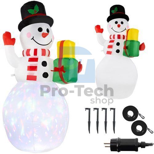 Aufblasbarer Schneemann mit LED-Beleuchtung - Multi Colour 74674