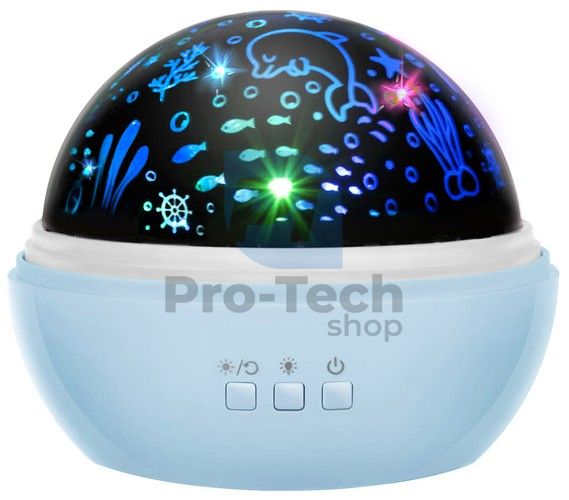 Nachtlampe mit Projektor - blau LP16858 74725