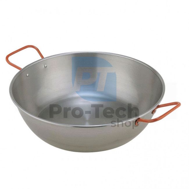 Wok-Pfanne Paella 55cm aus poliertem Stahl 53062