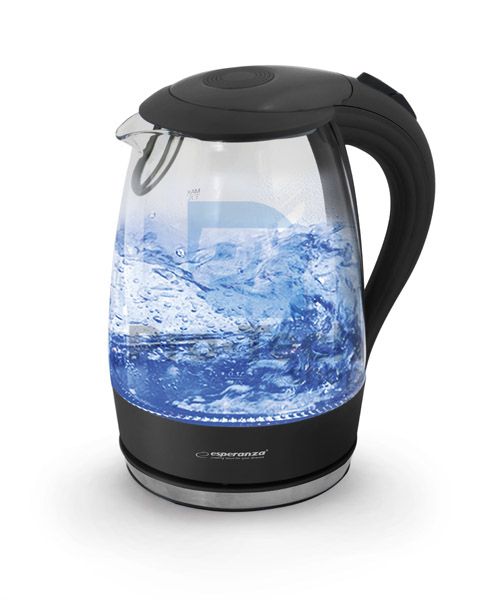 Elektrischer Wasserkocher mit LED-Hintergrundbeleuchtung SALTO ANGEL 1,7l, schwarz 72969