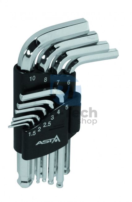 Satz Inbusschlüssel mit Kugel 1,5-10 10St. pro Asta A-709BP1 05522