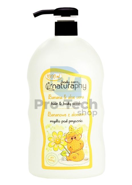 Duschgel und Shampoo für Kinder 2in1 Banane und Aloe Vera Naturaphy 1000ml 30026