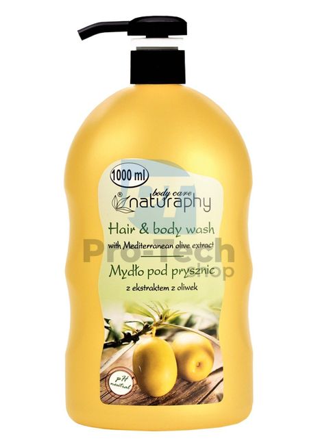Duschgel und Shampoo 2in1 mit Olivenextrakt Naturaphy 1000ml 30038