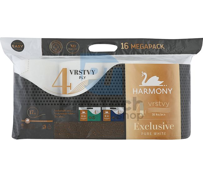 4-lagiges Toilettenpapier HARMONY EXKLUSIV REINWEISS - 8St. 30359