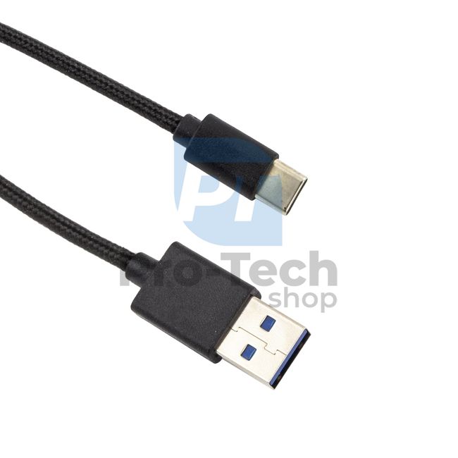 USB-C Kabel 3.0, 1,5m, schwarz, geflochten 72379