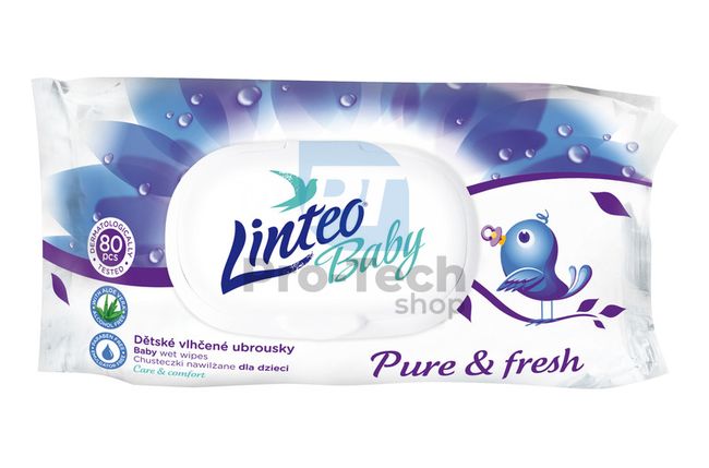 Linteo Baby Pure and Fresh Feuchttücher 80 Stück mit Plastikverschluss 30430