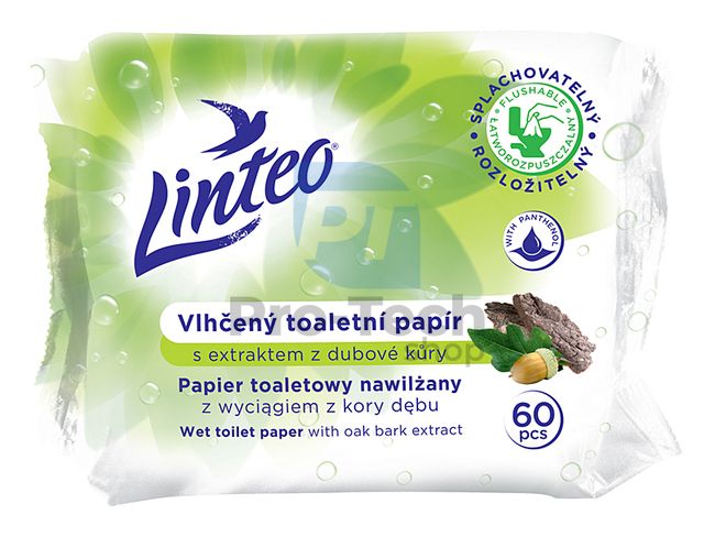 Feuchtes Toilettenpapier mit Eichenrindenextrakt Linteo 60 St. 30444