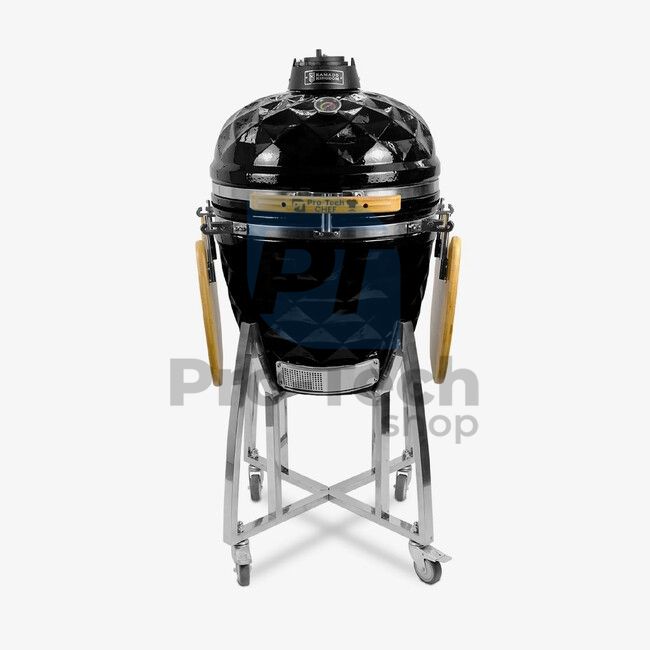 Garten Keramik Grill Kamado DM-18 schwarz Pro-Tech CHEF 40528