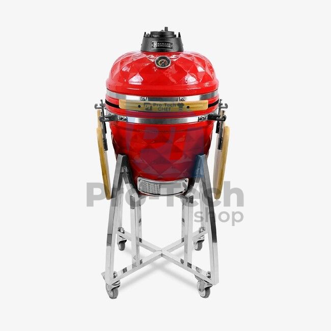 Garten Keramik Grill Kamado DM-18 rot Pro-Tech CHEF 40529