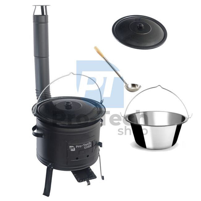 Gulasch-Set mit Edelstahlkessel 22l Pro-Tech CHEF 40693